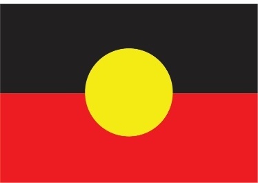 The Australian Aboriginal flag. 