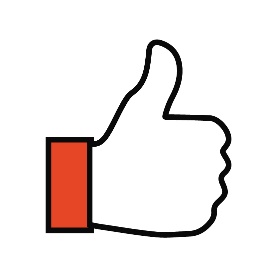 A thumbs up icon. 