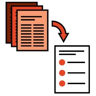 A stack of documents with an arrow pointing to an Easy Read version. 