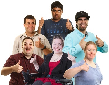 A group of people giving a thumbs up. 