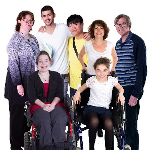 A diverse group of people with disability. 