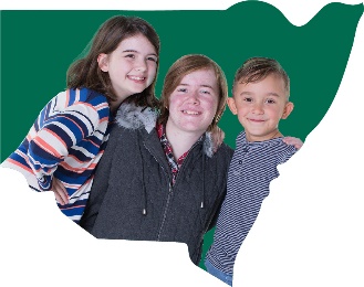 A map of Victoria with three children on it.